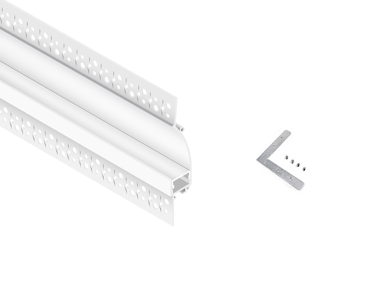 SKIRTING - BY 9819 White Aluminum Channel + Milky Diffuser - 94"