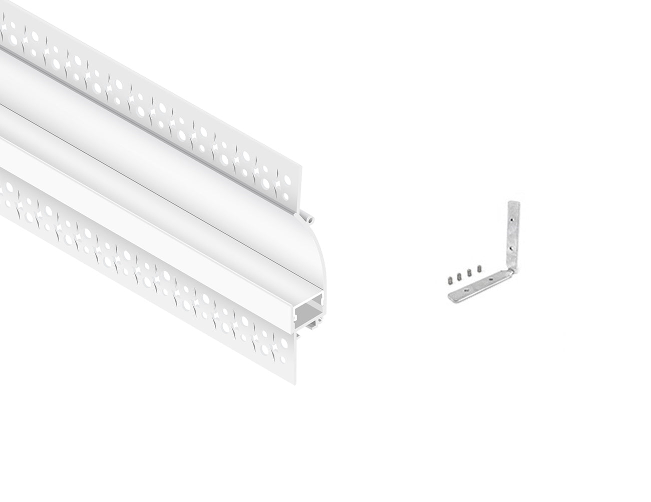 SKIRTING - BY 9819 White Aluminum Channel + Milky Diffuser - 94"