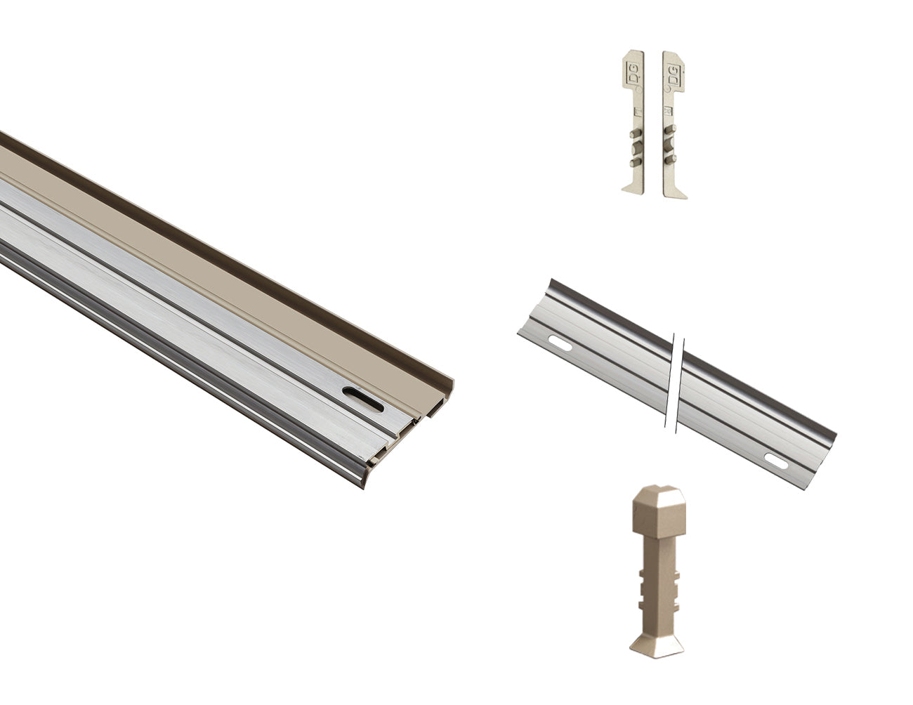 SHALLOW SKIRT beige aluminum LED profile for cozy home lighting