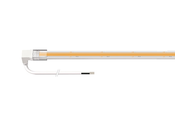 The bottom feed power cord accessory for the 120VAC COB LED strip lights.