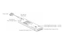 Centralized Control Power Supply with 100-240V AC input, 24V output, control signal ports, and pass-through power connection.