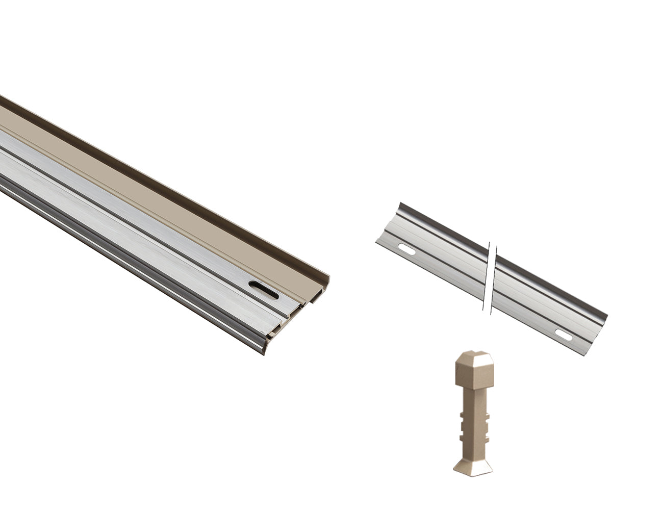 Beige baseboard LED channel lighting for residential spaces
