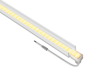 Transparent installation channel paired with an 1825 LED pool strip light, ensuring clean mounting and a sleek underwater lighting effect.