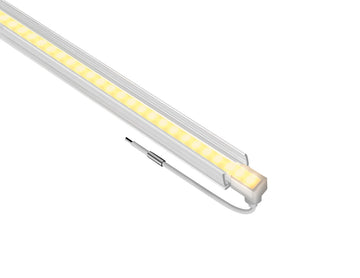 Transparent mounting channel paired with 1815 LED swimming pool strip light for secure and clean underwater lighting installation.