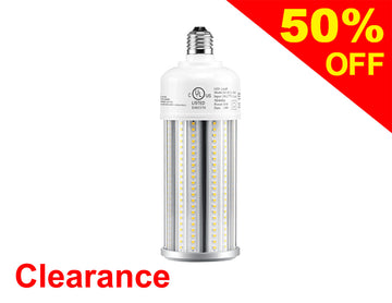 Side view of LED Corn Bulb 36W 6000K with E26 medium base