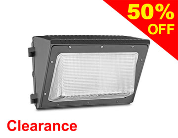 Front view of LED Glass Wall Pack Light 70W
