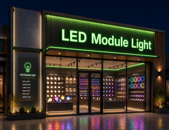 LED Module Light - Green delivers vibrant and uniform green illumination for commercial storefront signage, channel letters, and architectural lightbox applications.
