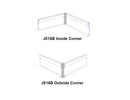 Aluminum Channel SHALLOW SKIRT Accessories - J016B Corner-7