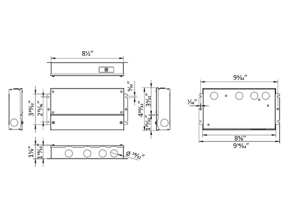 DMX transformer dimension drawing