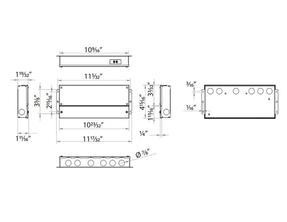 DMX transformer dimension drawing
