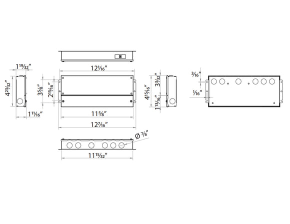 DMX transformer dimension drawing