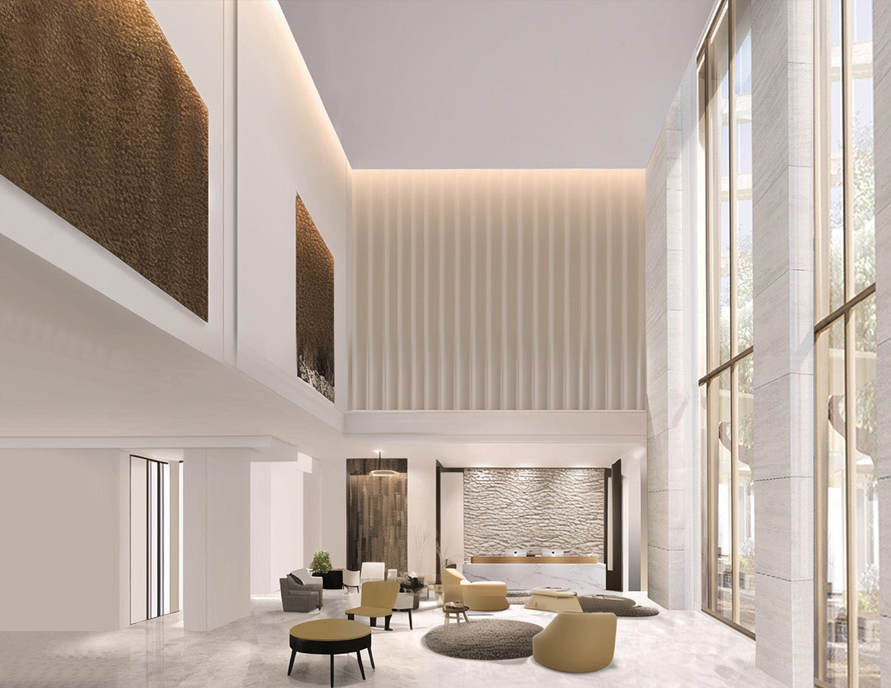 COB strip light installed in the hall ceiling features dimming capability and 3000K warm white light for versatile lighting scenarios.

