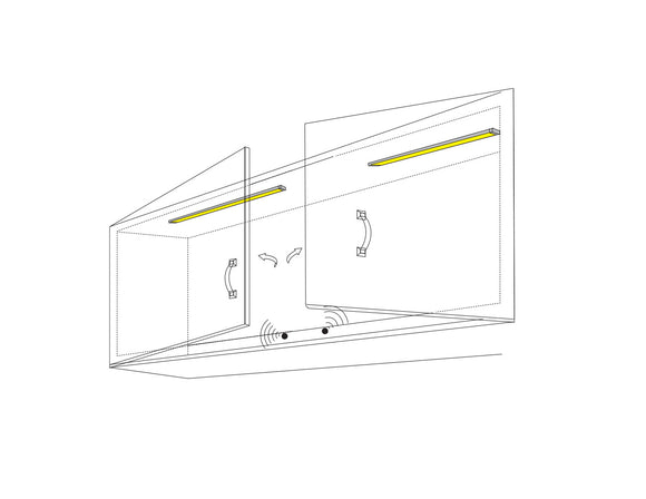 LED Door Control Sensor Switch - Double Detector for Under Cabinet Light