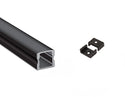 SLIM SQUARE - YD 1202 Black Aluminum Channel + Black Diffuser - 94" - 9