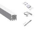 3535 LINEAR - ES 3535 Silver Aluminum Channel + Milky Diffuser - 94" - 17