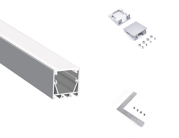 3535 LINEAR - ES 3535 Silver Aluminum Channel + Milky Diffuser - 94" - 12