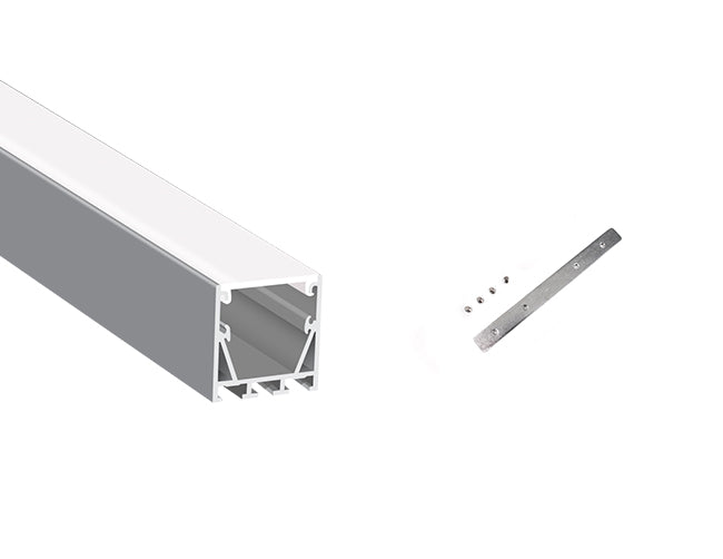 3535 LINEAR - ES 3535 Silver Aluminum Channel + Milky Diffuser - 94"