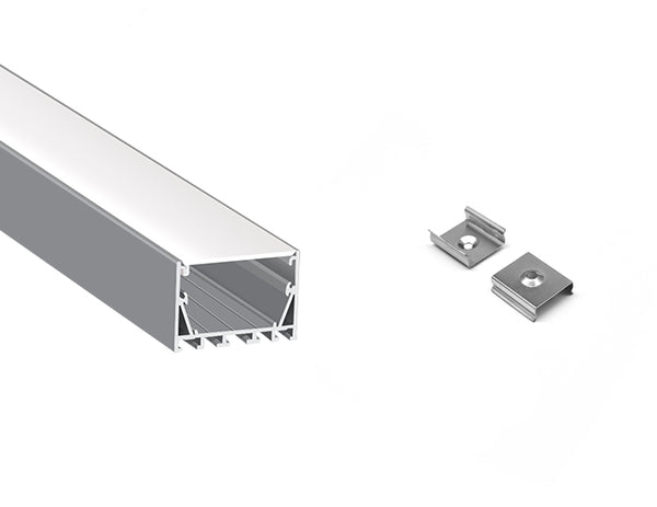 5035 LINEAR - ES 5035 Silver Aluminum Channel + Milky Diffuser - 94“ - 21