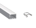 5035 LINEAR - ES 5035 Silver Aluminum Channel + Milky Diffuser - 94“ - 23