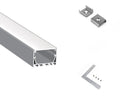 5035 LINEAR - ES 5035 Silver Aluminum Channel + Milky Diffuser - 94“ - 29