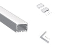 5035 LINEAR - ES 5035 Silver Aluminum Channel + Milky Diffuser - 94“ - 32