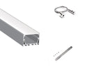 5035 LINEAR - ES 5035 Silver Aluminum Channel + Milky Diffuser - 94“ - 15