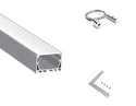 5035 LINEAR - ES 5035 Silver Aluminum Channel + Milky Diffuser - 94“ - 16