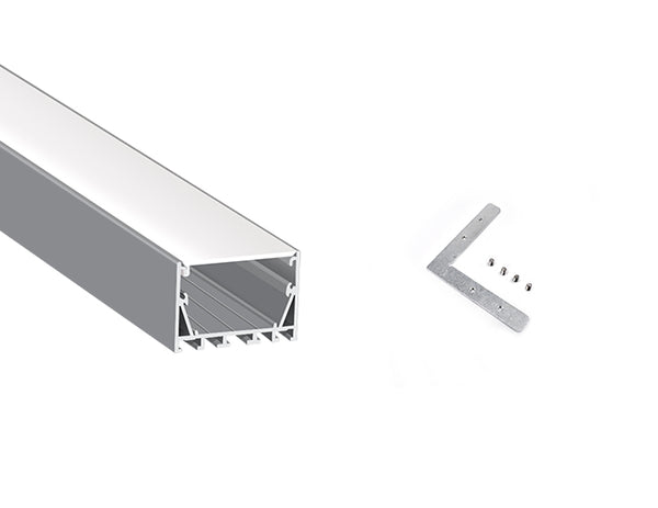 5035 LINEAR - ES 5035 Silver Aluminum Channel + Milky Diffuser - 94“ - 19