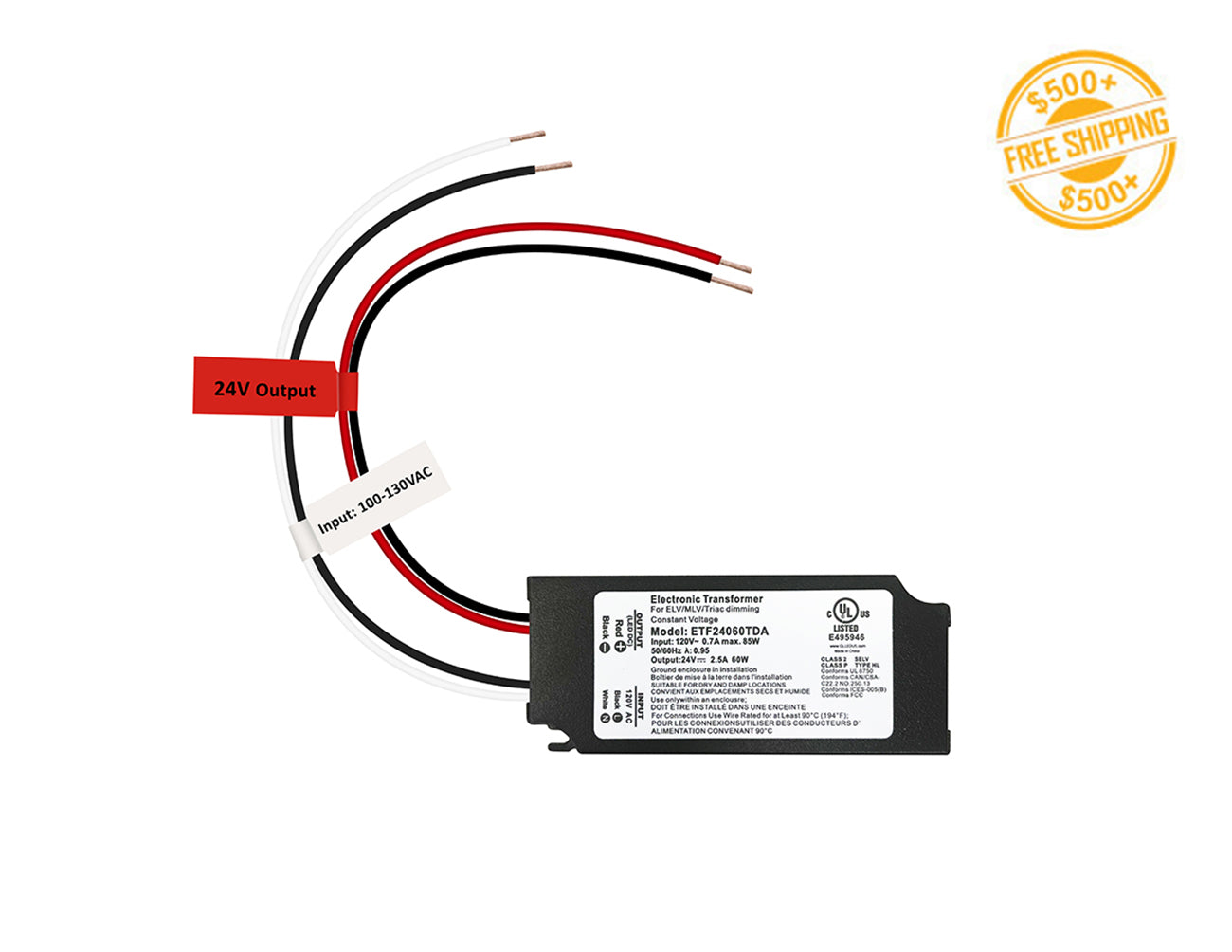 LED Dimmable Transformer - ELV Dimming - GLE-24060-TDA