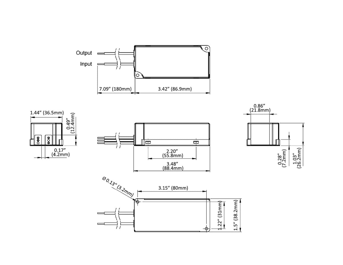 LED Dimmable Transformer - ELV Dimming - GLE-24096-TDA | GL LED US LIGHTING