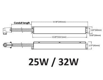 LED Linear Light - L8070 Emergency Driver - STB45FA Series - 25W - 0