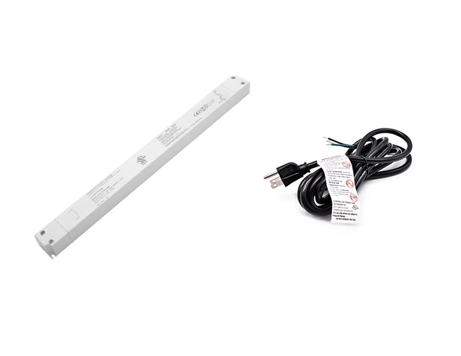 G Slim Series low voltage dimmable LED driver with a three-prong power cord for line voltage.