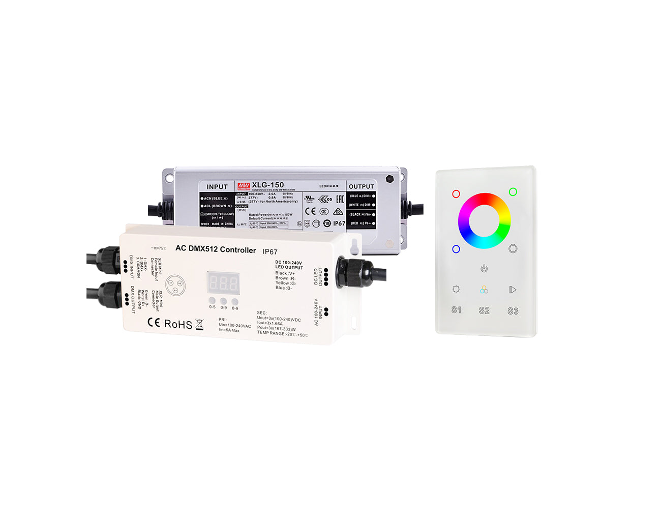 120V RGBW LED Neon DMX Controller