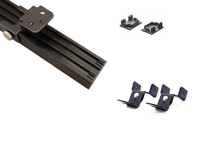 ES 3021 Aluminum Channel with Adjustable Brackets and end cap