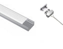 LED Light Connector with Aluminum Channel - GLQ 1709 Silver Channel + Milky Diffuser -94" - 8