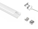 LED Light Connector with Aluminum Channel - GLQ 1709 White Channel + Milky Diffuser -94" - 7