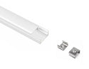 LED Light Connector with Aluminum Channel - GLQ 1709 White Channel + Milky Diffuser -94" - 8