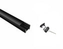 SLIM FLAT-SL - GLQ 1711 Black Aluminum Channel + Black Diffuser - 94" - 15