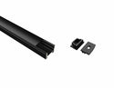 SLIM FLAT-SL - GLQ 1711 Black Aluminum Channel + Black Diffuser - 94" - 12