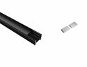 SLIM FLAT-SL - GLQ 1711 Black Aluminum Channel + Black Diffuser - 94" - 13