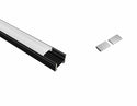 SLIM FLAT-SL - GLQ 1711 Black Aluminum Channel + Milky Diffuser - 94" - 13