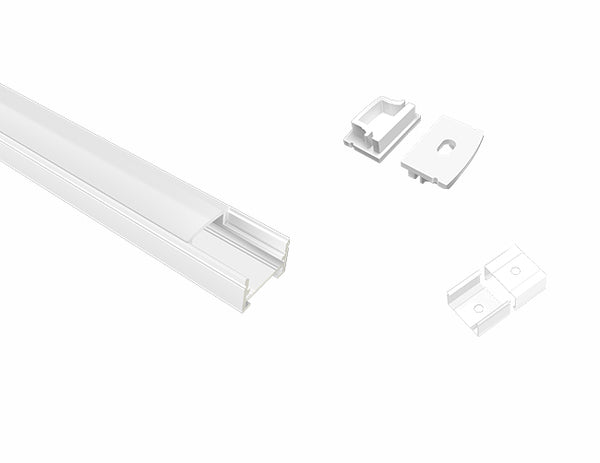 SLIM FLAT-SL - GLQ 1711 White Aluminum Channel + Milky Diffuser - 94" - 11