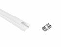 SLIM FLAT-SL - GLQ 1711 White Aluminum Channel + Milky Diffuser - 94" - 8