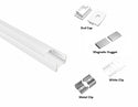 SLIM FLAT-SL - GLQ 1711 White Aluminum Channel + Milky Diffuser - 94" - 3