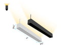 2ft up-light-only L8070 linear fixture in black and white, ideal for indirect ceiling wash lighting.