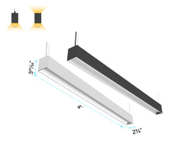 4ft L8070 linear light featuring wall wash lens and up/down lighting, ideal for accentuating textures or artworks.