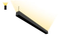 Sleek black GL L8070 8ft linear up-light for soft indirect ceiling lighting.