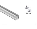 ROUND CORNER-S - YD 1002 Silver Aluminum Channel + Clear Diffuser - 94" - 3