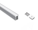 FLOOR RECESS - GL 034 Silver Aluminum Channel + Milky Diffuser - 94" - 8