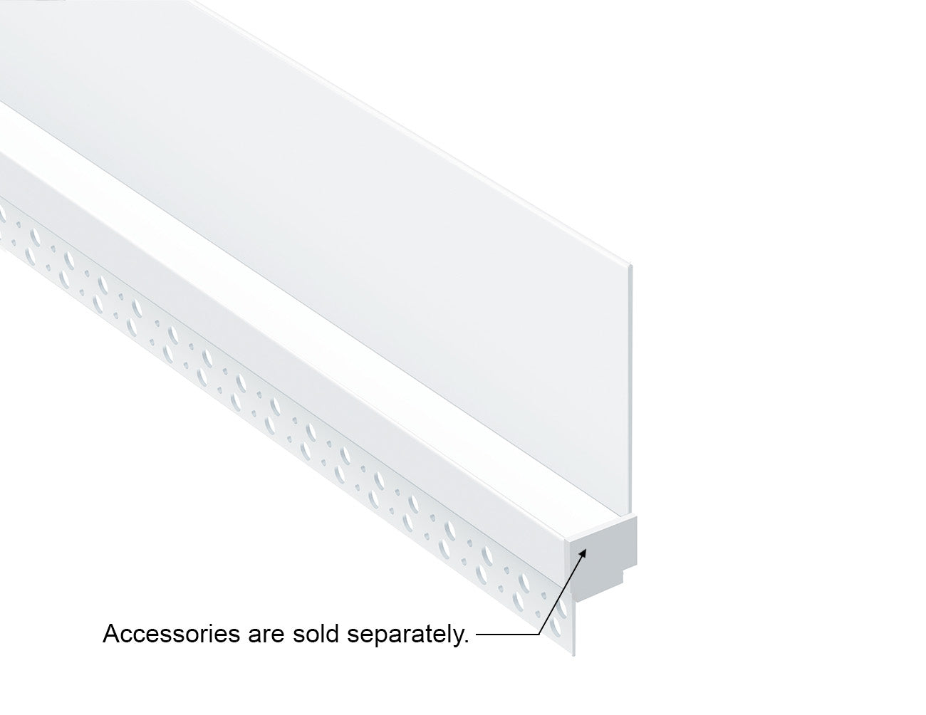 WALL WASHER - GL 085 White Aluminum Channel + Milky Diffuser - 94"